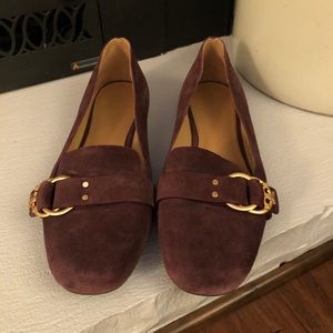 Tory Burch Plum Suede Loafers